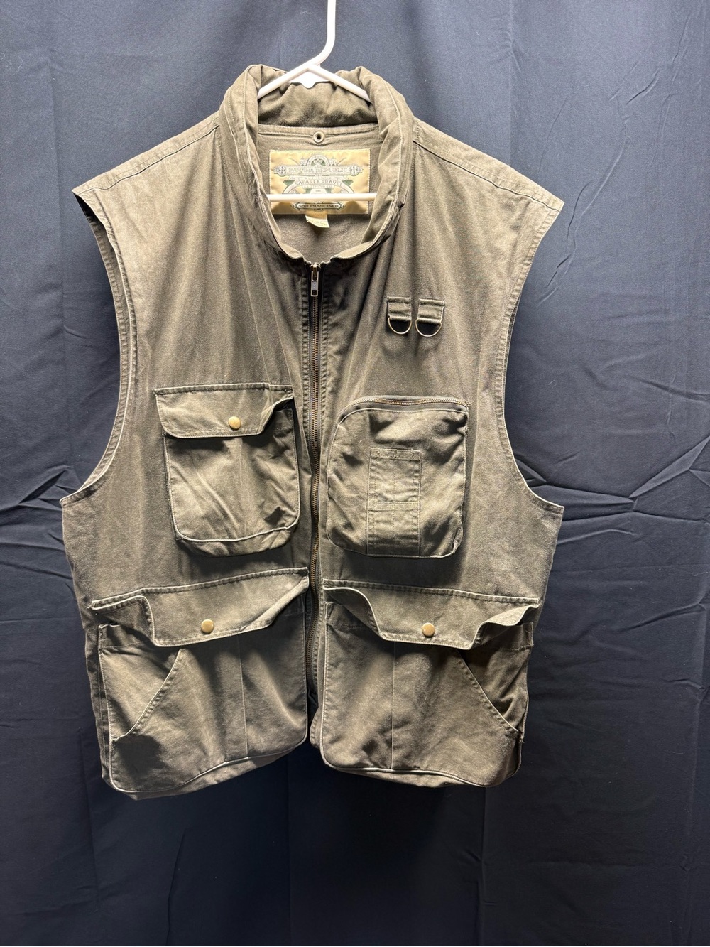 Vintage Banana Republic Authentic Safari Fishing Vest Sz XL (16ah)